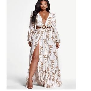 Fashiontofigure Cut Out Back Maxi Dress